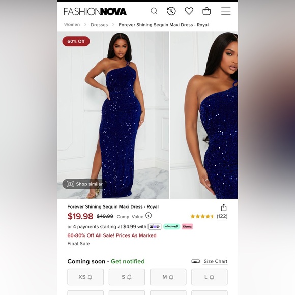 Forever Shining sequin Maxi Dress - Picture 1 of 5